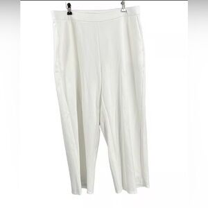 Eileen Fisher Washable Flex Ponte Pant white XL  NWT Tencel blend minimalist